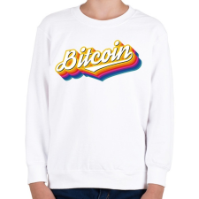 PRINTFASHION Bitcoin Retro - Gyerek pulóver - Fehér gyerek pulóver, kardigán
