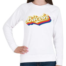 PRINTFASHION Bitcoin Retro - Női pulóver - Fehér női pulóver, kardigán