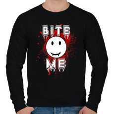 PRINTFASHION bite me - Férfi pulóver - Fekete