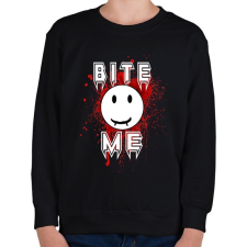 PRINTFASHION bite me - Gyerek pulóver - Fekete gyerek pulóver, kardigán
