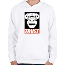 PRINTFASHION Bizalom - Gyerek kapucnis pulóver - Fehér