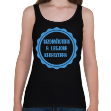 PRINTFASHION Bizonyítottan a legjobb keresztapa - Női atléta - Fekete női trikó