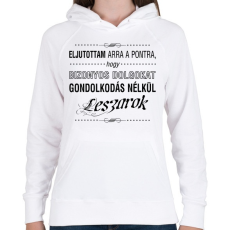 PRINTFASHION bizonyos-dolgokat-1-black - Női kapucnis pulóver - Fehér
