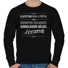 PRINTFASHION bizonyos-dolgokat-1-white - Férfi pulóver - Fekete