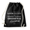 PRINTFASHION bizonyos-dolgokat-1-white - Sportzsák, Tornazsák - Fekete