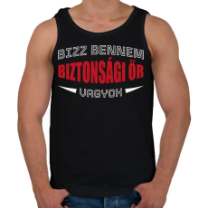 PRINTFASHION Biztonsági őr vagyok - Férfi atléta - Fekete