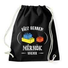 PRINTFASHION Bízz bennem - Mérnök - Sportzsák, Tornazsák - Fekete tornazsák