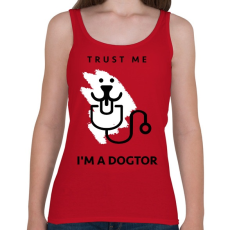 PRINTFASHION Bízz bennem - Női atléta - Cseresznyepiros