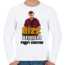 PRINTFASHION bízz bennem profi vagyok - Férfi pulóver - Fehér férfi pulóver, kardigán