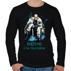 PRINTFASHION BJÖRN THE IRONSIDE - Férfi hosszú ujjú póló - Fekete