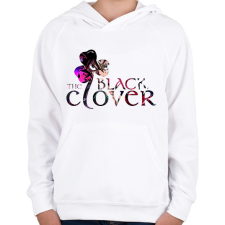 PRINTFASHION Black Clover - Gyerek kapucnis pulóver - Fehér gyerek pulóver, kardigán