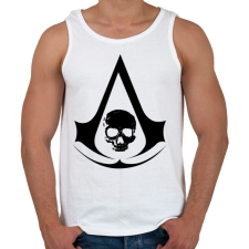 PRINTFASHION Black flag - Férfi atléta - Fehér atléta, trikó