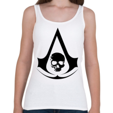 PRINTFASHION Black flag - Női atléta - Fehér