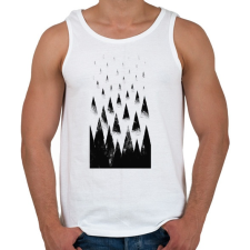 PRINTFASHION Black hills - Férfi atléta - Fehér atléta, trikó