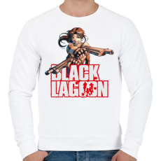 PRINTFASHION Black Lagoon - Férfi pulóver - Fehér