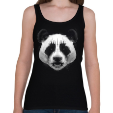 PRINTFASHION Black Metal Panda - Női atléta - Fekete