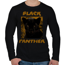 PRINTFASHION BLACK PANTHER - Férfi hosszú ujjú póló - Fekete férfi póló