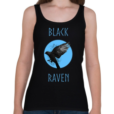 PRINTFASHION BLACK RAVEN - Női atléta - Fekete női trikó