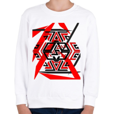 PRINTFASHION black&red1 - Gyerek pulóver - Fehér gyerek pulóver, kardigán