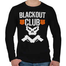 PRINTFASHION Blackout club - Férfi hosszú ujjú póló - Fekete férfi póló