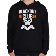 PRINTFASHION Blackout club - Gyerek kapucnis pulóver - Fekete gyerek pulóver, kardigán