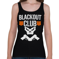 PRINTFASHION Blackout club - Női atléta - Fekete női trikó