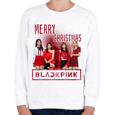 PRINTFASHION Blackpink Karácsony - Gyerek pulóver - Fehér