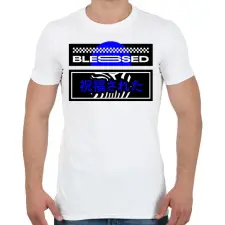 PRINTFASHION Blessed - Férfi póló - Fehér férfi póló