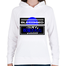 PRINTFASHION Blessed - Női kapucnis pulóver - Fehér