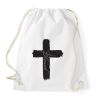 PRINTFASHION BlessedBlack - Sportzsák, Tornazsák - Fehér