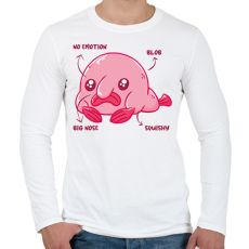 PRINTFASHION Blobfish anatómia - Férfi hosszú ujjú póló - Fehér