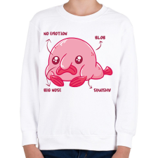 PRINTFASHION Blobfish anatómia - Gyerek pulóver - Fehér gyerek pulóver, kardigán
