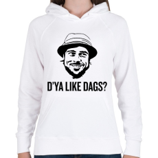 PRINTFASHION Blöff - Női kapucnis pulóver - Fehér