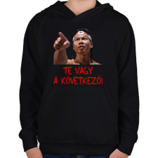 PRINTFASHION Bloodsport - Chong Li - Gyerek kapucnis pulóver - Fekete gyerek pulóver, kardigán