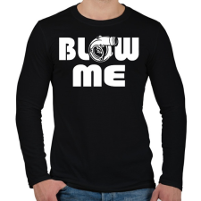 PRINTFASHION Blow me - Férfi hosszú ujjú póló - Fekete férfi póló