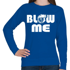 PRINTFASHION Blow me - Női pulóver - Királykék női pulóver, kardigán
