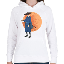 PRINTFASHION Blue Eye Samurai - Női kapucnis pulóver - Fehér női pulóver, kardigán