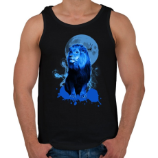 PRINTFASHION blue lion - Férfi atléta - Fekete