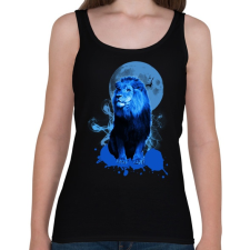 PRINTFASHION blue lion - Női atléta - Fekete női trikó