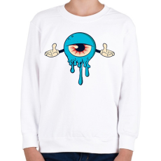 PRINTFASHION Blue Monster - Gyerek pulóver - Fehér