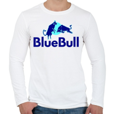 PRINTFASHION BlueBull - Férfi hosszú ujjú póló - Fehér