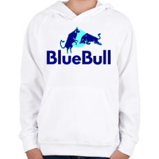PRINTFASHION BlueBull - Gyerek kapucnis pulóver - Fehér