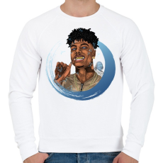 PRINTFASHION Blueface - Férfi pulóver - Fehér