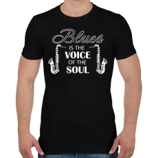 PRINTFASHION Blues is the voice - Férfi póló - Fekete