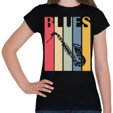 PRINTFASHION Blues music - Női póló - Fekete női póló