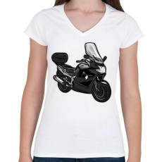 PRINTFASHION bmw1 - Női V-nyakú póló - Fehér