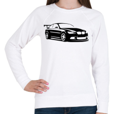 PRINTFASHION BMW 3 /01 - Női pulóver - Fehér női pulóver, kardigán