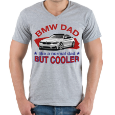 PRINTFASHION BMW Dad - Férfi V-nyakú póló - Sport szürke férfi póló
