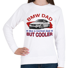 PRINTFASHION BMW Dad - Női pulóver - Fehér női pulóver, kardigán