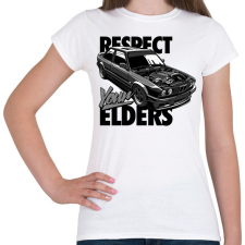 PRINTFASHION BMW E30 RESPECT YOUR ELDERS - Női póló - Fehér női póló